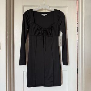 Gaze black long sleeve dress